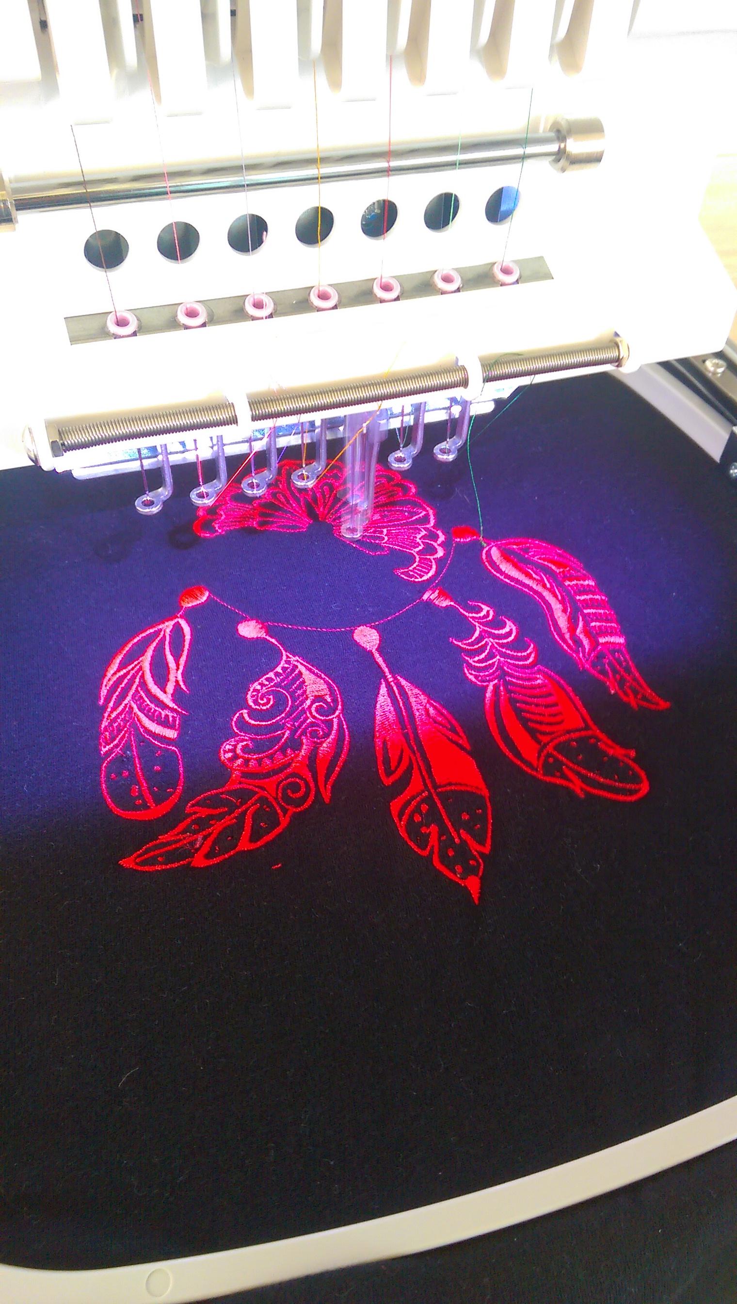 Work on Dreamcatcher embroidery design