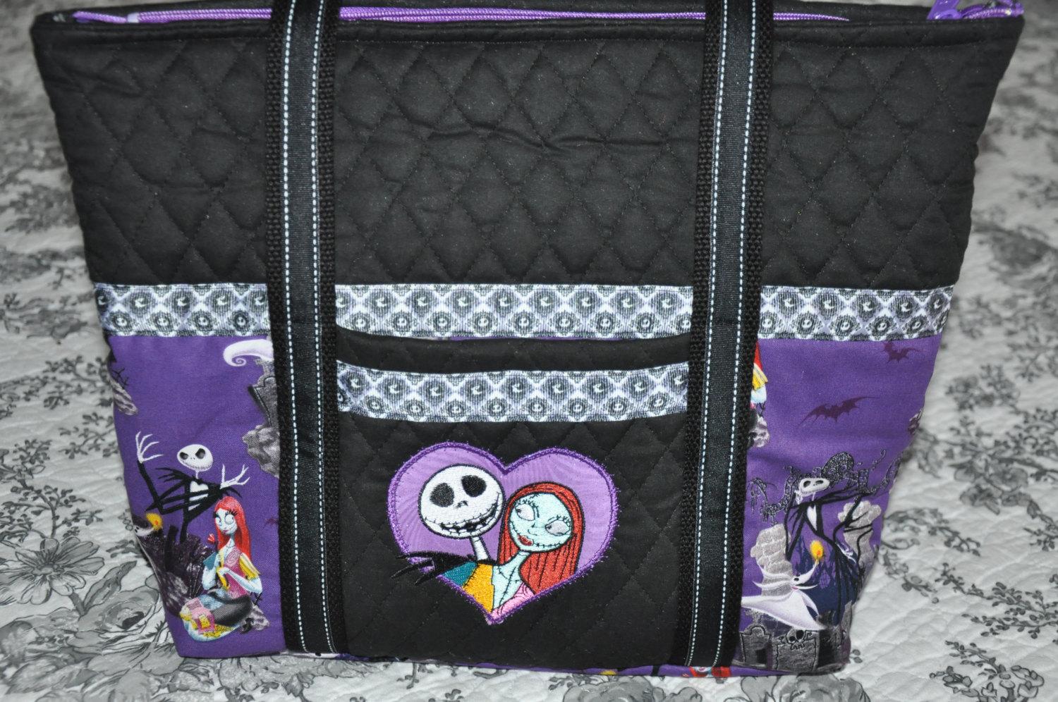 A bag with Jack and Sally from Nightmare Before Christmas 2 design