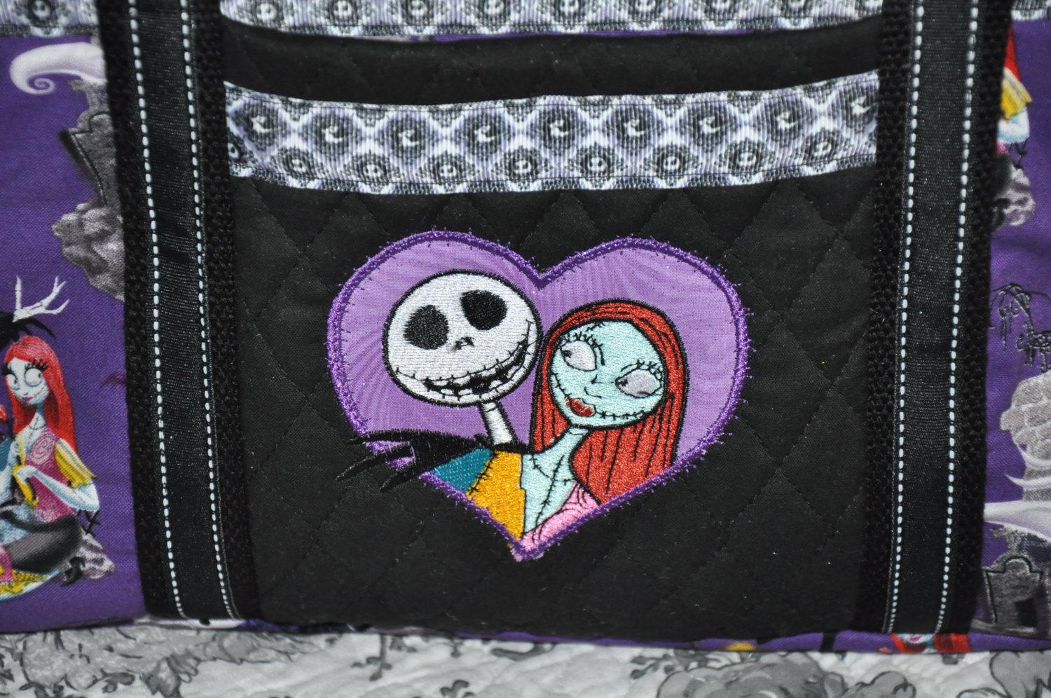 A bag with Jack and Sally from Nightmare Before Christmas design (closer look)
