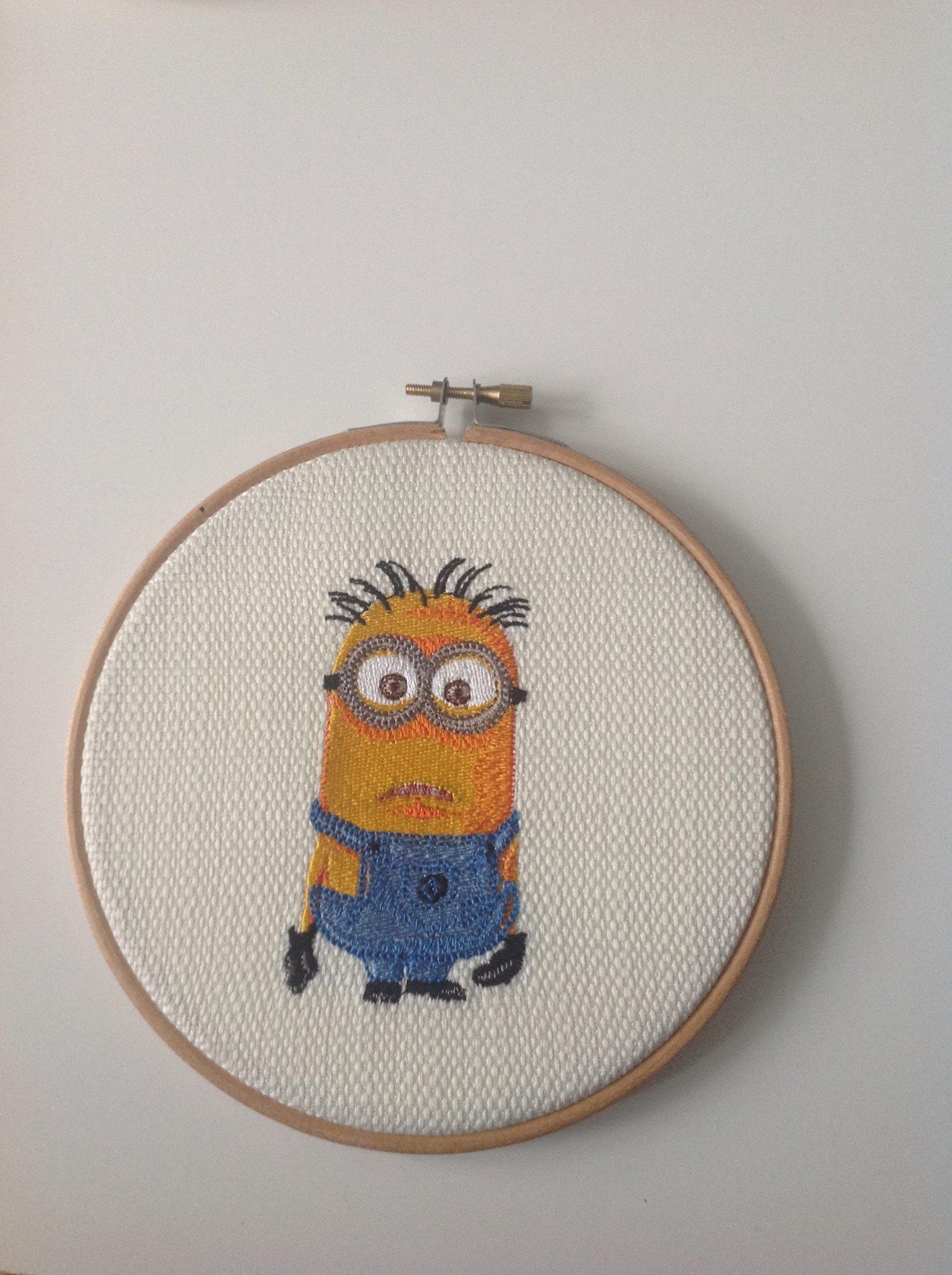 Framed minion embroidery design