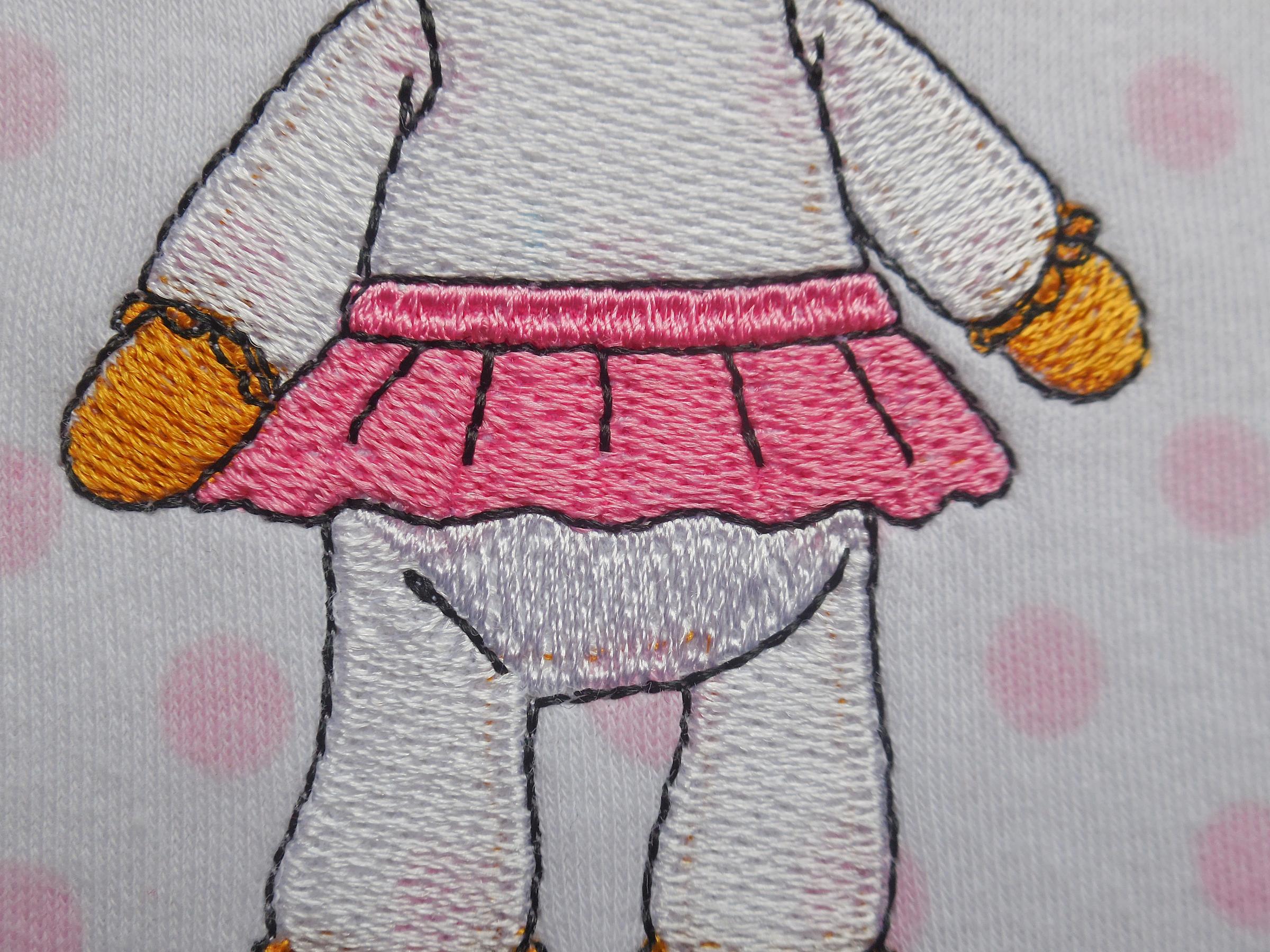 Lambie McStuffins embroidery design detail