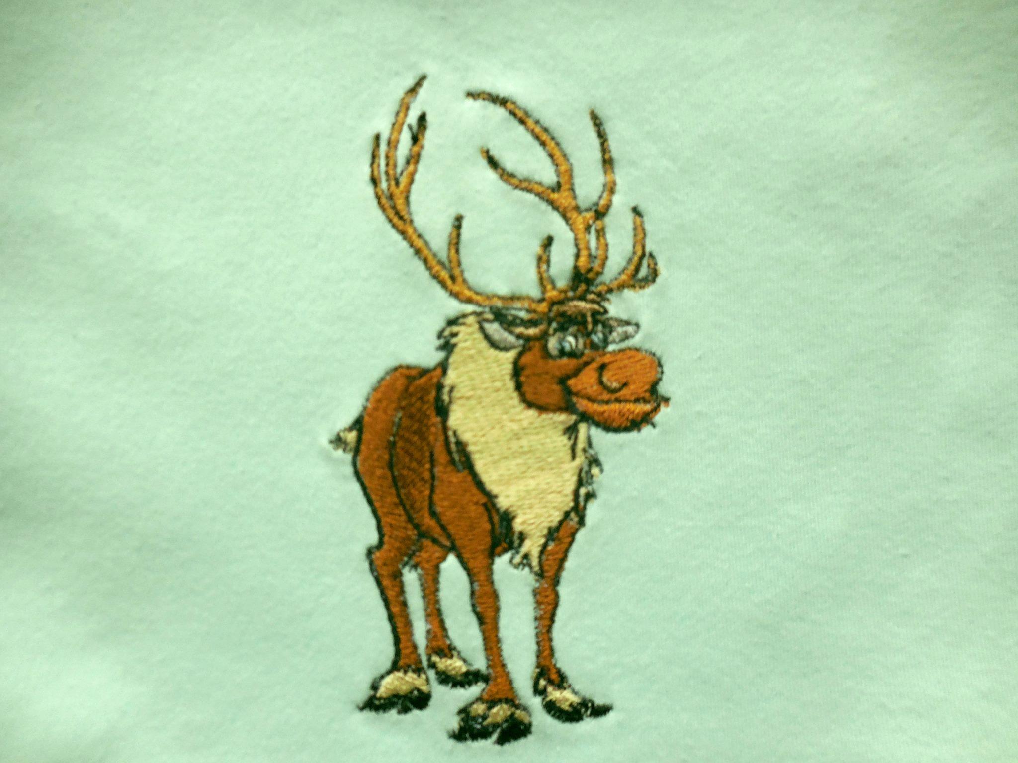 Sven the reindeer from Disney's Frozen embroidery design