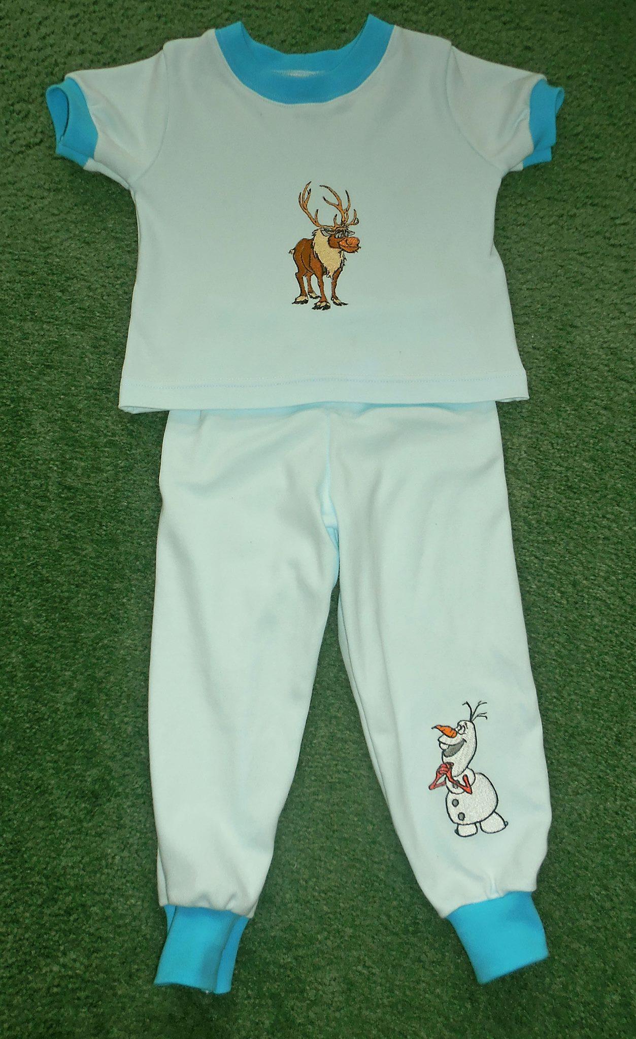 Kids pajamas with Sven the Reindeer and Olaf the Snowman