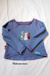 Shirt with Anna and Elsa make Olaf the snowman embroidery design