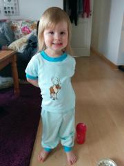 Pajamas with Sven the Reindeer embroidery design