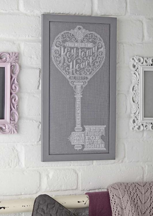 Key for my heart cross stitch free embroidery design