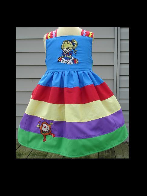 Dress with Rainbow Brite embroidery designs
