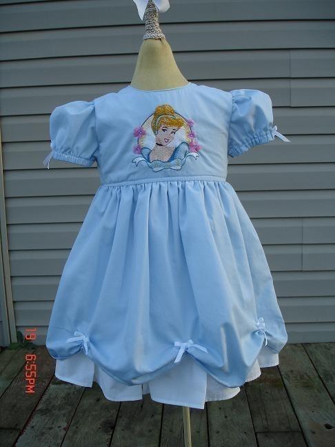 Dress with Cinderella embroidery design