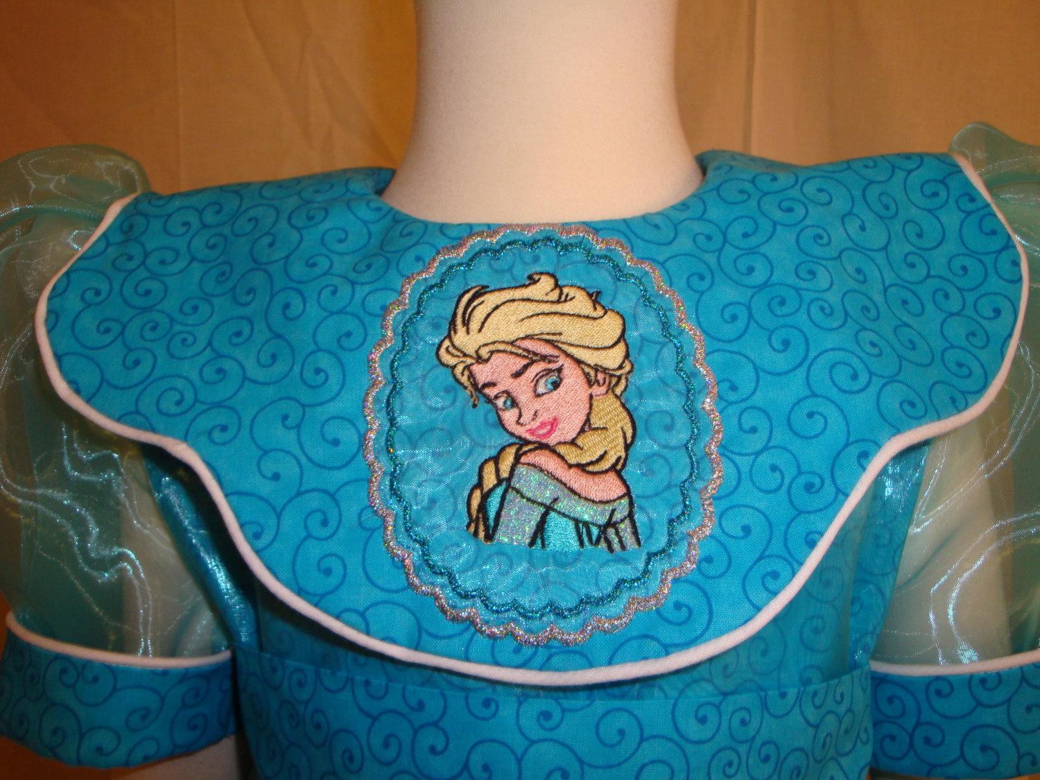 Princess Elsa embroidered dress: a clother look