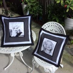 Marilyn Monroe embroidered pillows