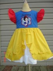 Snow White Dress with embroidery design