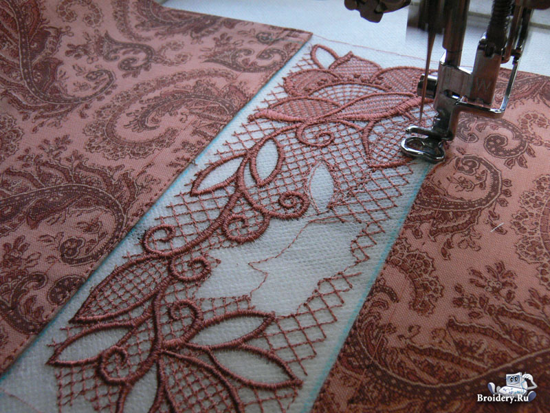 How to align machine embroidery designs with lace - Machine embroidery ...