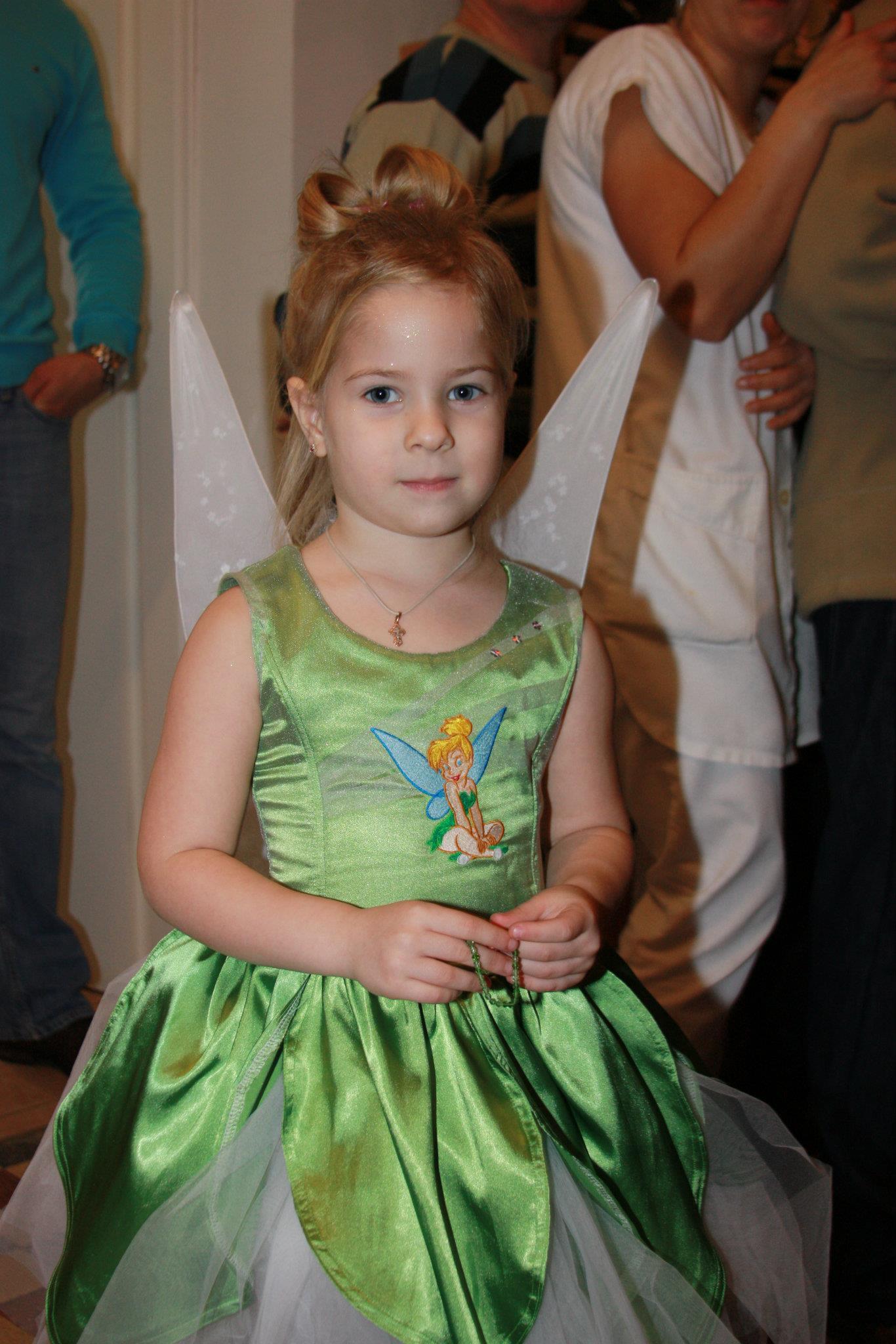 Fairy dress with Tinkerbell embrodiery design