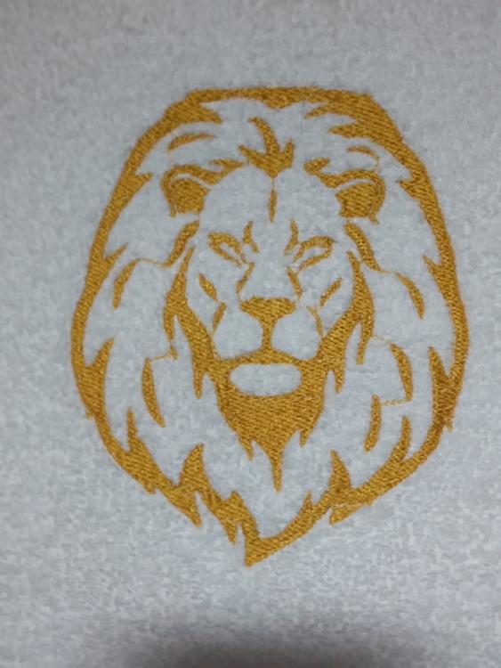 Embroidered lion free design