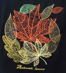 Autumn leaves FSL embroidery design