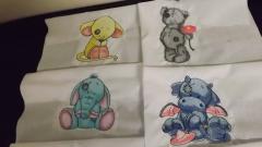 Embroidered tatty teddy designs for baby quilt
