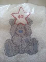 Embroidered Teddy Bear happy Christmas design
