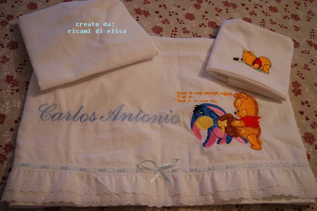 Newborn towels with Baby Pooh and Eeyore with honey embroidery design