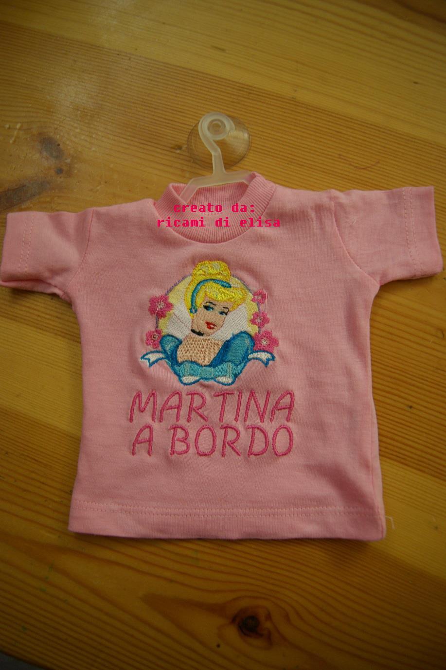 Shirt with Cinderella embroidery design