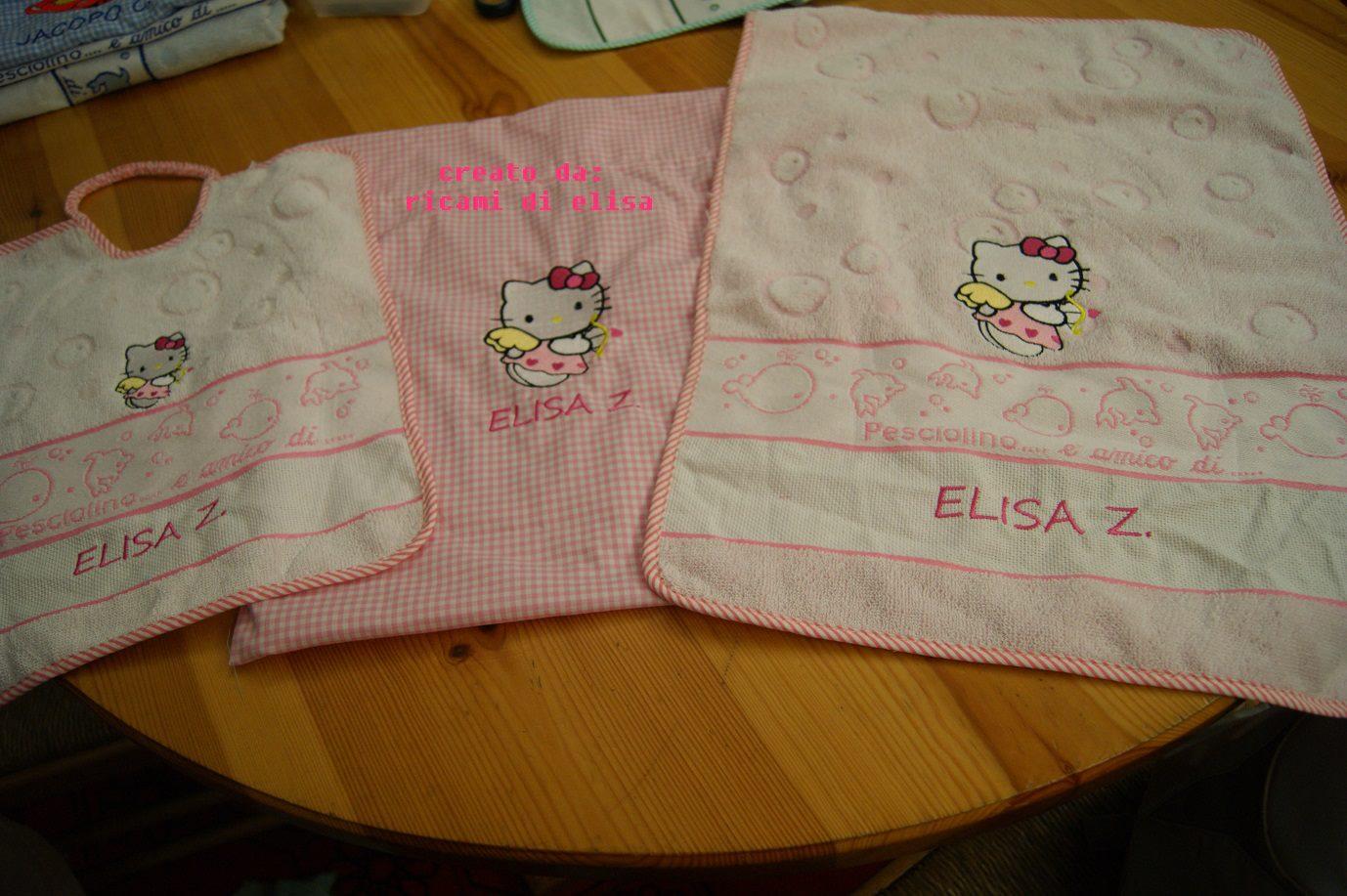 Newborn set with Hello Kitty Cupid embroidery design