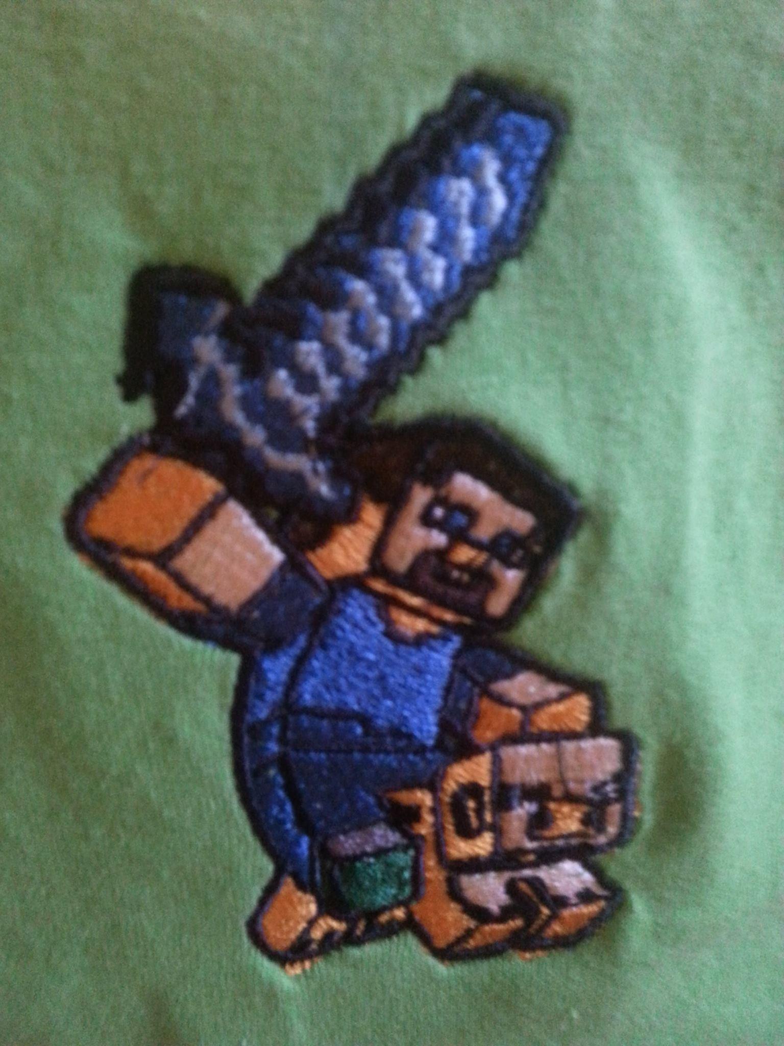 Minecraft warrior embroidery design