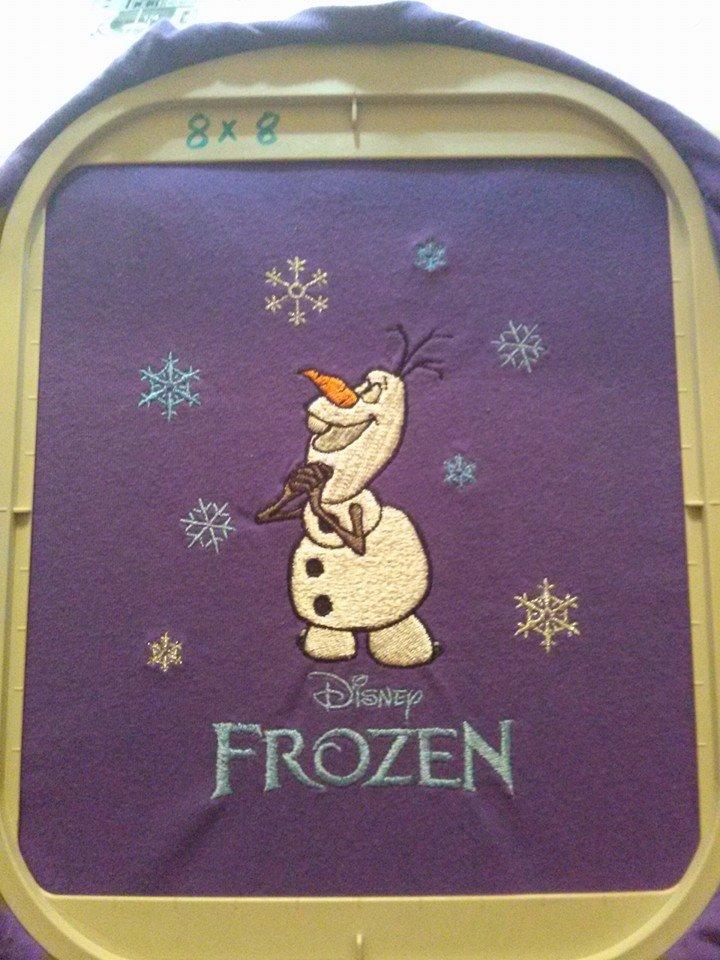 In hoop Olaf delighte embroidery design