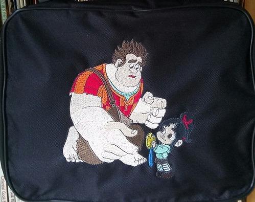 Bag with Ralph and Vanellope von Schweetz embroidery design