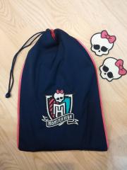 School bag with Monster High logo embroidery design