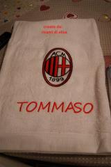 Baby item with AC Milan embroidery design
