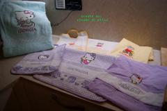 Baby set with Hello Kitty and Peppa pig embroidery designs