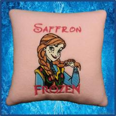 Cushion with Anna coquette embroidery design