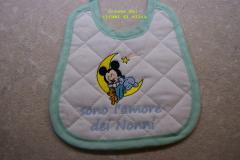 Bib with Baby Mickey Sleeping embroidery design