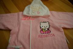 Newborn outfit with Hello Kitty Baby Bib embroidery design