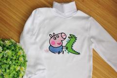 Shirt with Peppa Pig with Caterpillar embroidery design