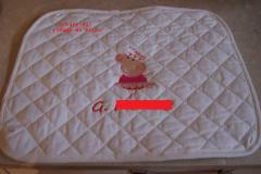 Baby napkin with Peppa pig ballerina embroidery design