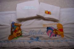 Newborn set with Winnie Pooh and honey embroidery designs