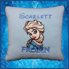 Cushion with Wonderful Elsa embroidery design