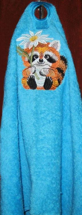 Bathrobe with free embroidery design