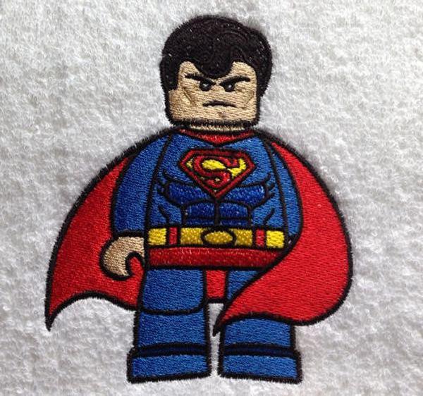 Lego Superman embroidery design