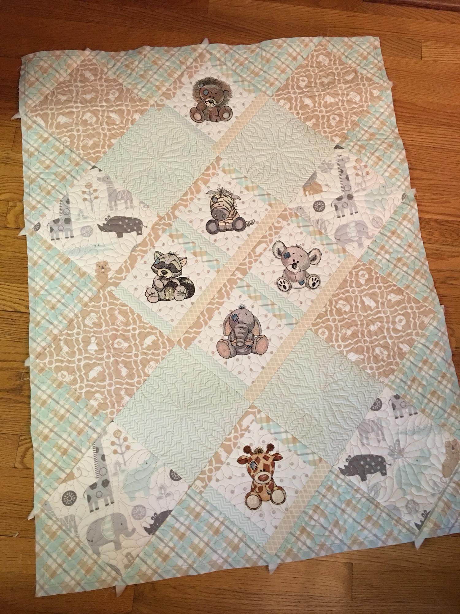 Big quilt with Blue nose friends embroidery designs