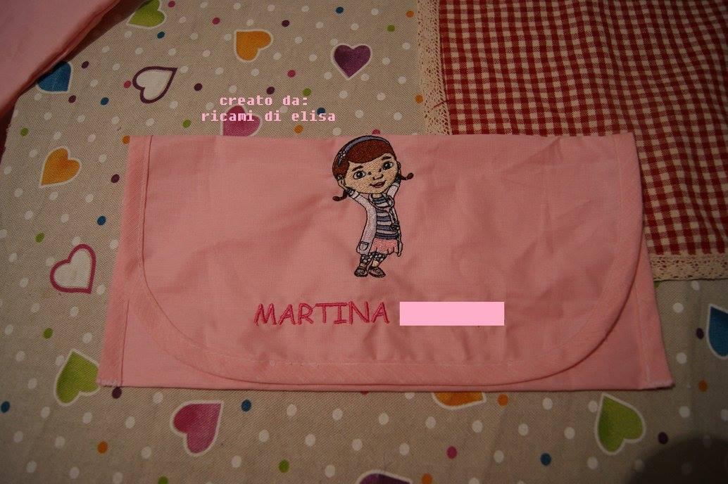 Napkin with Doc McStuffins embroidery design