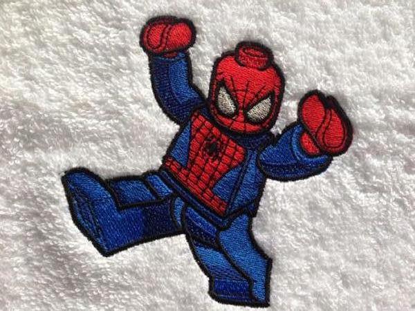 LEGO Spiderman embroidery design