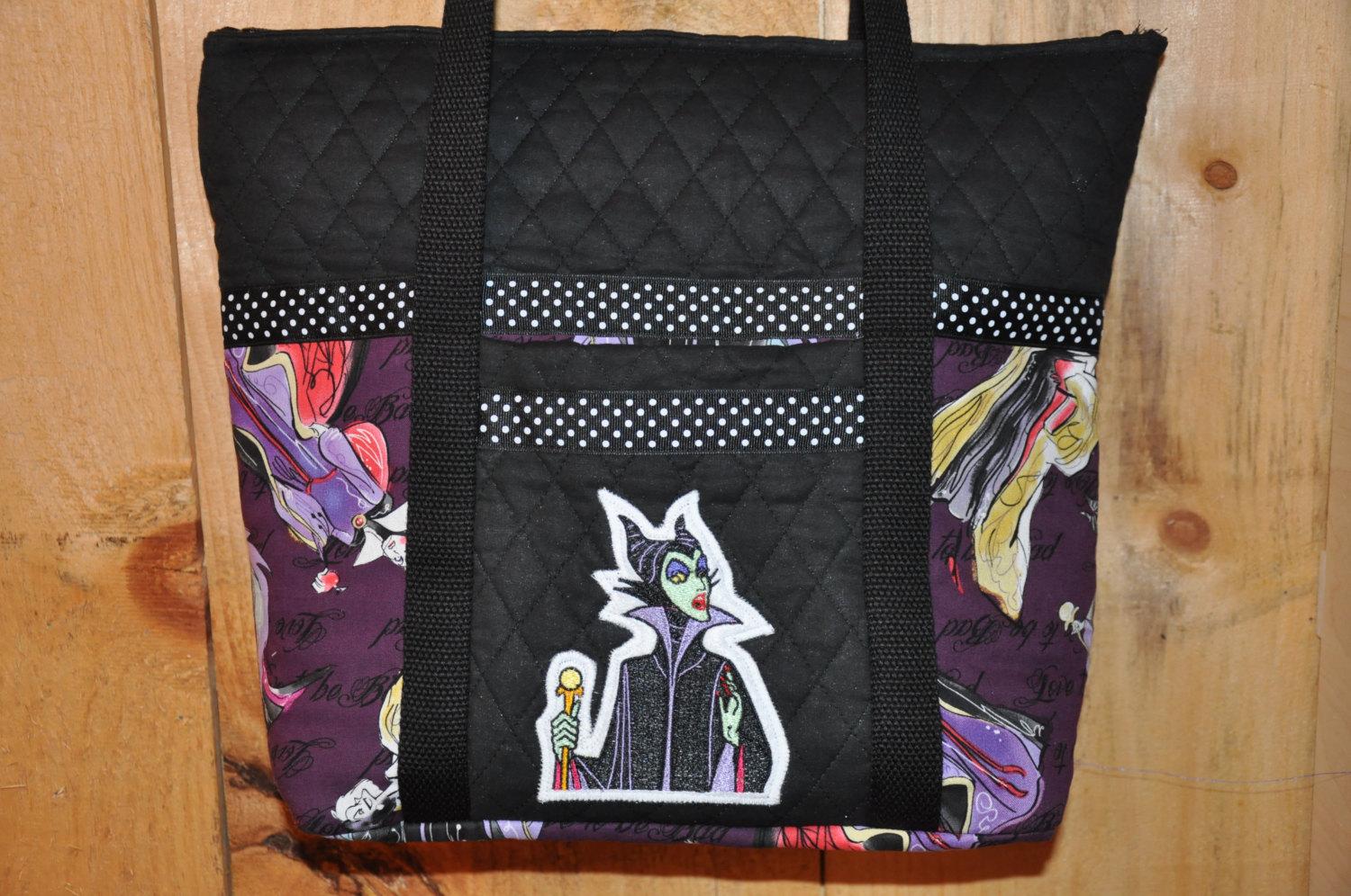Bag with Maleficent embroidery design