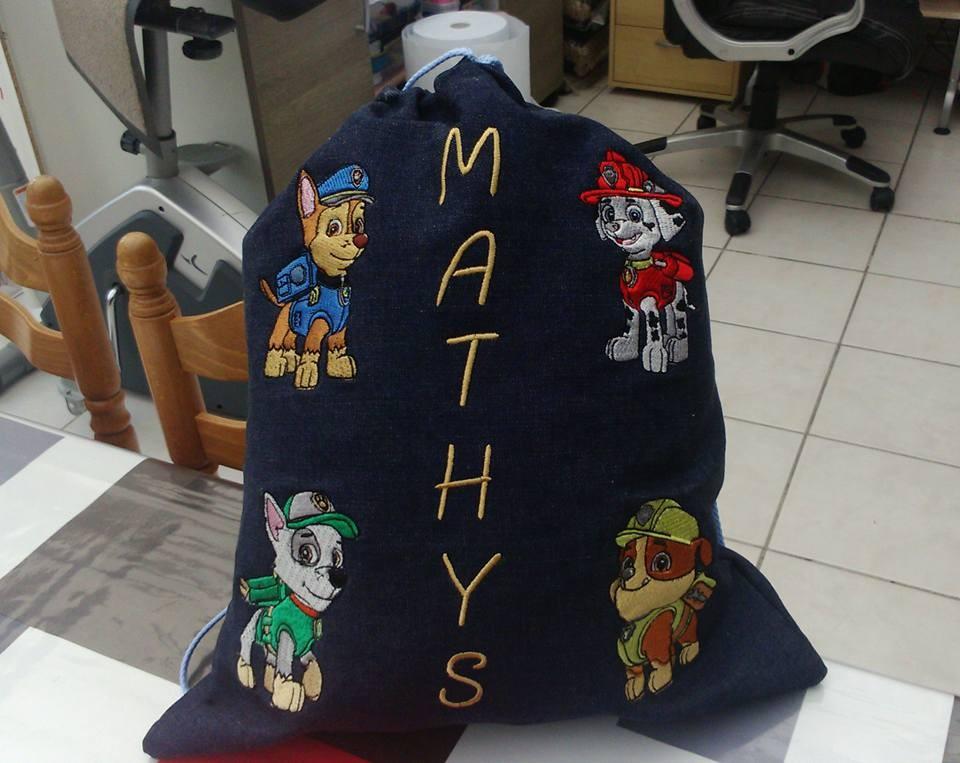 Tablecloth with Paw patrol embroidery designs