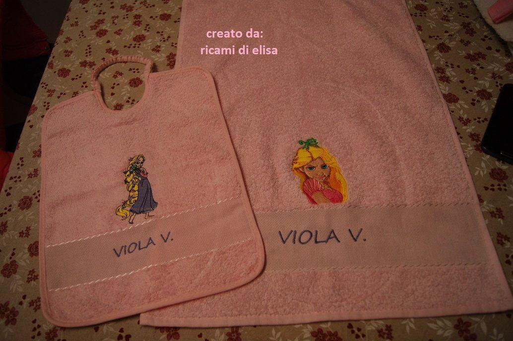 Baby set with Rapunzel embroidery design