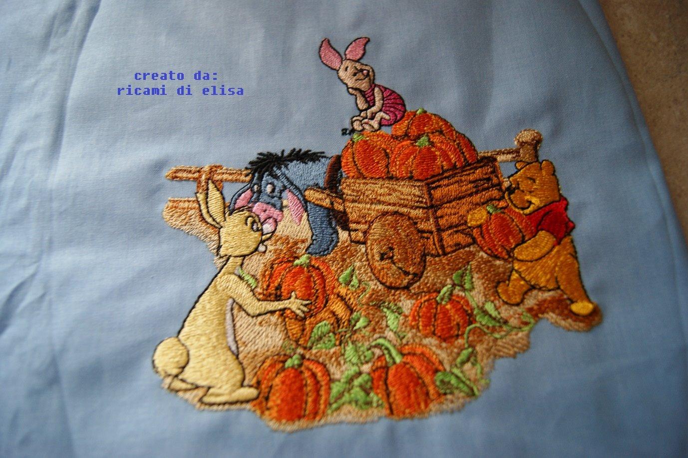 Winnie Pooh and company embroidery design