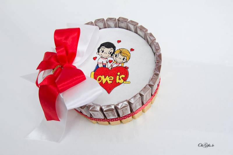 love is free embroidered design