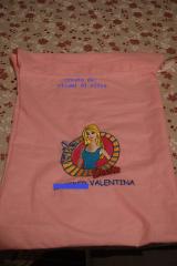 Nspkin with Barbie with butterflies embroidery design