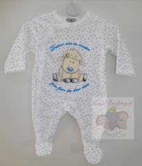Baby pajamas decorated with Cottonsocks embroidery design