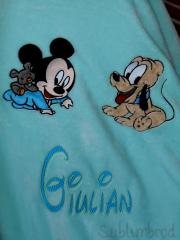 Mickey mouse and Pluto embroidery designs